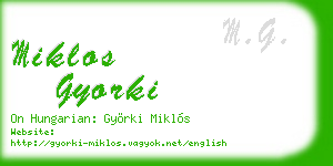 miklos gyorki business card